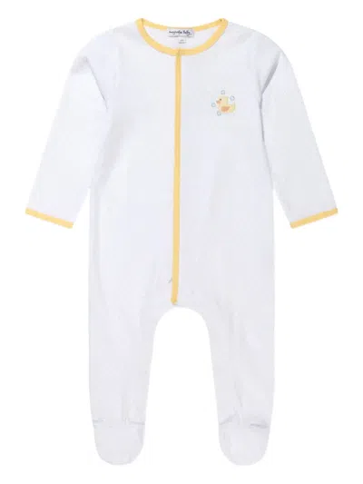 Magnolia Baby Babies' Rubber Ducky-embroidered Pyjamas In White
