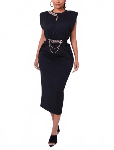 Magnolia Fashion Link Up Midi Dress In Black