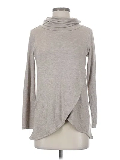 Pre-owned Magnolia Grace Long Sleeve Top Gray Turtleneck Tops