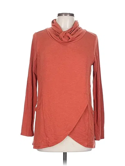 Pre-owned Magnolia Grace Long Sleeve Top Red Cowl Neck Tops
