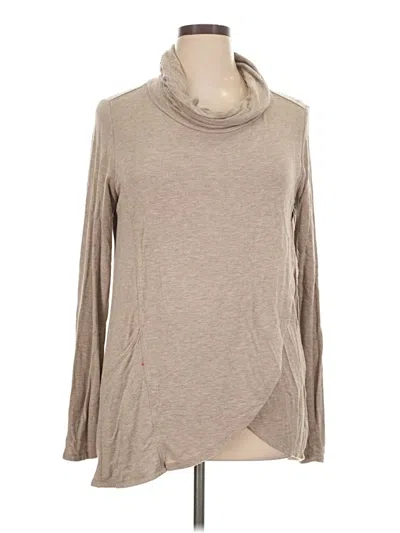 Pre-owned Magnolia Grace Long Sleeve Turtleneck In Tan