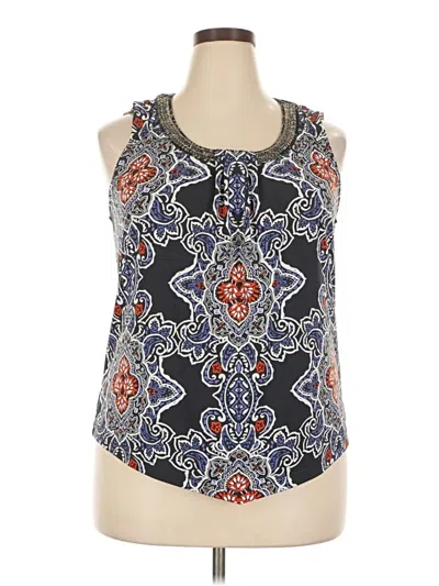 Pre-owned Magnolia Grace Sleeveless Blouse In Black