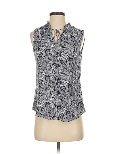 Pre-owned Magnolia Grace Sleeveless Blouse In Blue