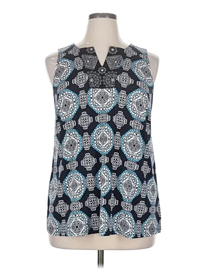 Pre-owned Magnolia Grace Sleeveless Blouse In Blue