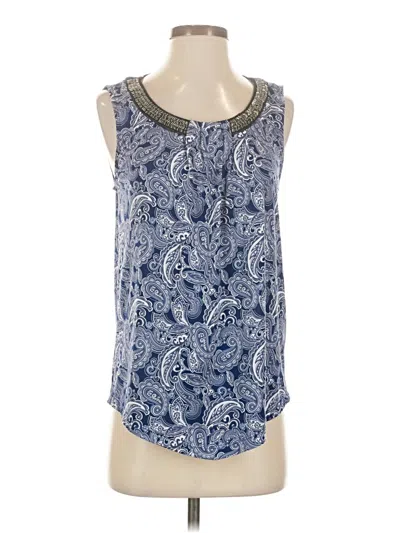 Pre-owned Magnolia Grace Sleeveless Blouse In Blue
