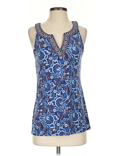 Pre-owned Magnolia Grace Sleeveless Blouse In Blue