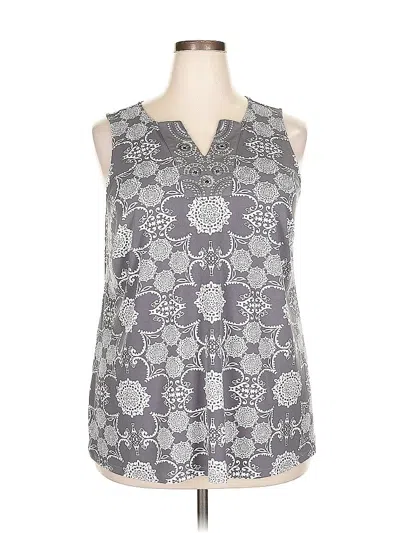Pre-owned Magnolia Grace Sleeveless Blouse In Gray