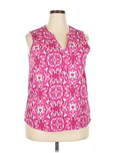 Pre-owned Magnolia Grace Sleeveless Blouse In Pink