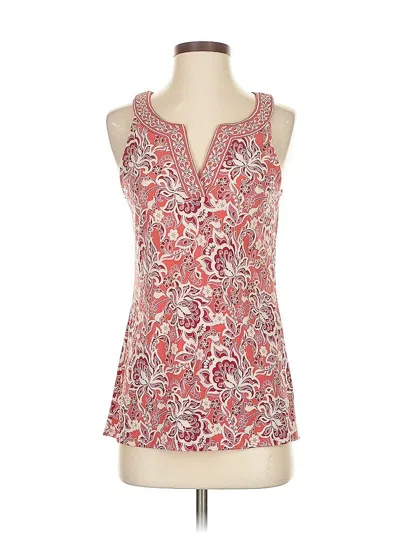 Pre-owned Magnolia Grace Sleeveless Blouse In Red