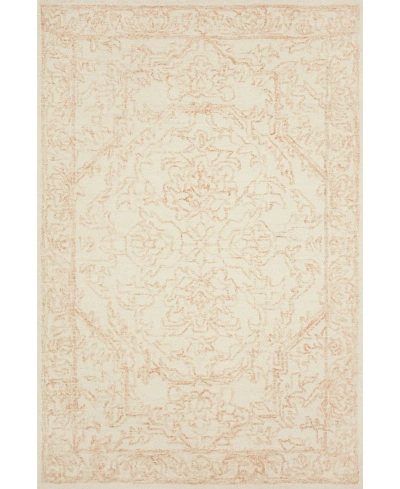 Magnolia Home By Joanna Gaines X Loloi Annie Ann-05 7'9" X 9'9" Area Rug In White,pink