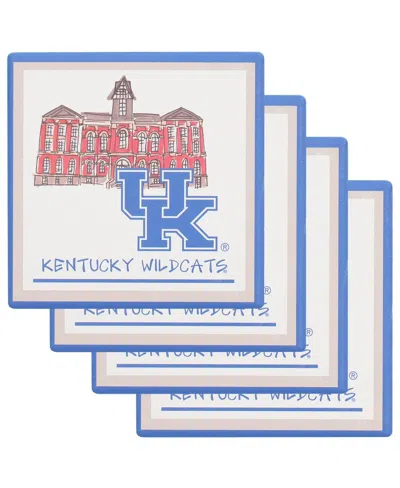 Magnolia Lane Kentucky Wildcats Coaster, Set Of 4 In Transparent