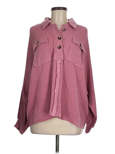 Pre-owned Magnolia Long Sleeve Blouse In Pink