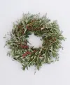 Magnolia Supply Co Fresh Olive And Pepperberry Wreath, 20" In Multi
