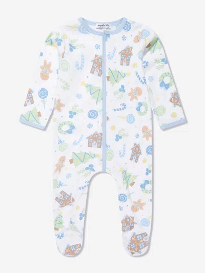 Magnolia Baby Baby Boys Sweet Gingerbread Babygrow In White
