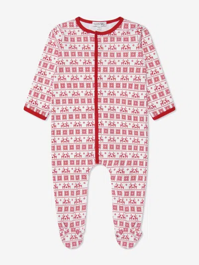 Magnolia Baby Baby Fair Isle Babygrow In Red