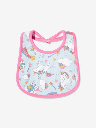 Magnolia Baby Baby Girls Dreamy Unicorns Bib In White