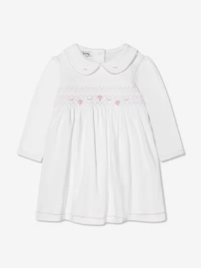 Magnolia Baby Baby Girls Smocked Collared Dress In White