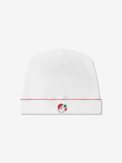 Magnolia Baby Baby Winking Santa Embroidered Hat In White