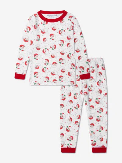 Magnolia Baby Babies' Kids Winking Santa Long Pyjamas In Red