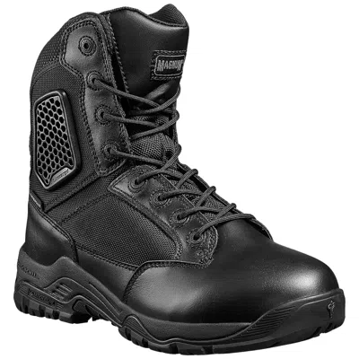 Pre-owned Magnum Strike Force 8.0 Waterproof Side Zip Mens Boots Michelin Exogel Black