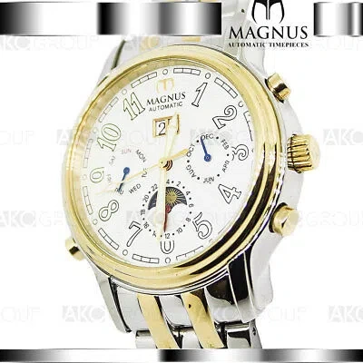 Pre-owned Magnus Lugano M104mtt85 Automatic Mens Watch
