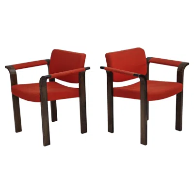 Pre-owned Magnus Olesen 1980s, Danish Design By , Pair Of Armchairs In Brown