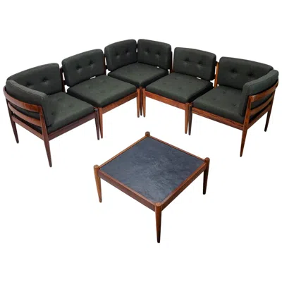 Pre-owned Magnus Olesen Danish Design Kai Kristiansen Seating Group Model Universe, 1960s In Brown