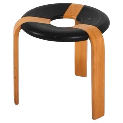 Pre-owned Magnus Olesen Danish Post Modern Beech Bentwood Stool By  In Brown