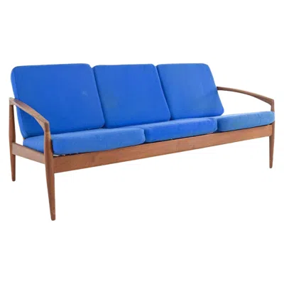 Pre-owned Magnus Olesen Kai Kristiansen For  Mid Century No 121 Paper Knife Teak Sofa In Brown