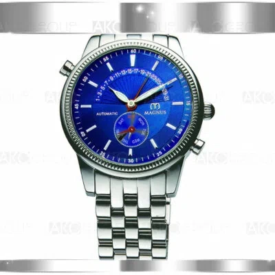 Pre-owned Magnus San Marino M102mss41 Stainless Steel Automatic Chrome Mens Watch