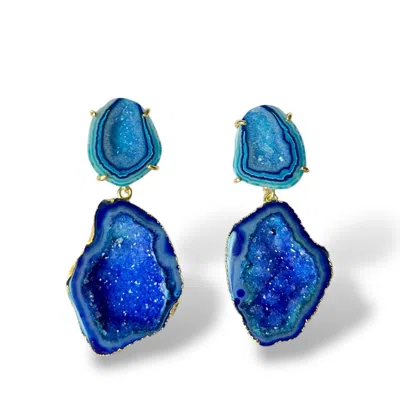 Magpie Rose Women's Aqua & Blue Cocktail Earrings