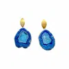 Magpie Rose Women's Aqua Rocks In The Sky Drop Earrings