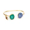 Magpie Rose Women's Blue & Green Rocks In The Sky Bangle