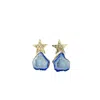 Magpie Rose Women's Blue North Star Earrings In Blue