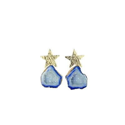 Magpie Rose Women's Blue North Star Earrings
