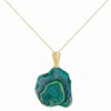 Magpie Rose Women's Moss Green Rocks In The Sky Pendant In Green
