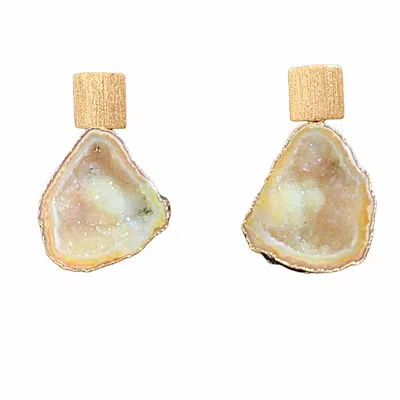 Magpie Rose Women's Orange Rocks In The Sky Yellow Earrings