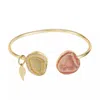 Magpie Rose Women's Orange Yellow & Peach Rocks In The Sky Bangle In Orange