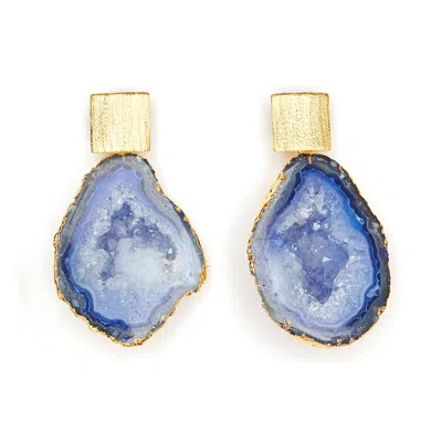 Magpie Rose Women's Royal Blue Rocks In The Sky Earrings