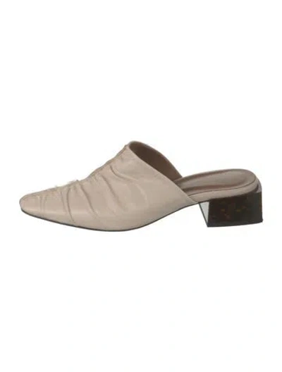 Pre-owned Maguire Leather Mules In Neutrals