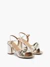 Maguire Noto Block-heel Knotted Sandals Women In Metallic Gold
