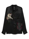 Maharishi Crow And Heron Camp Collar Shirt