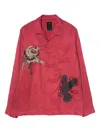 Maharishi 1494 Crow & Heron Shirt In Pink