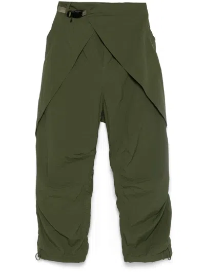 Maharishi 5042 Veg Dyed Hakama Track Pants In Green