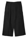 Maharishi 6203 Waffle Hakama Cargo Trousers In Black