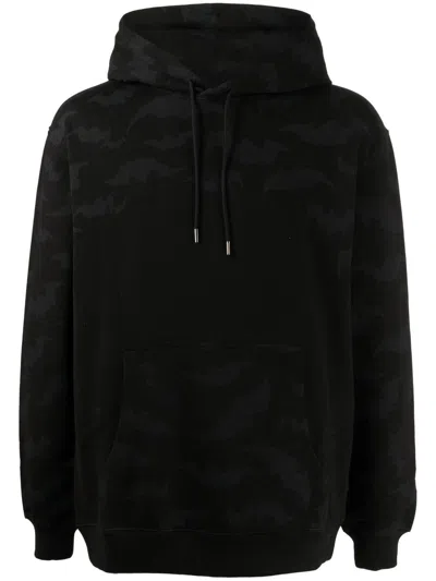 MAHARISHI BAT-PRINT COTTON HOODIE