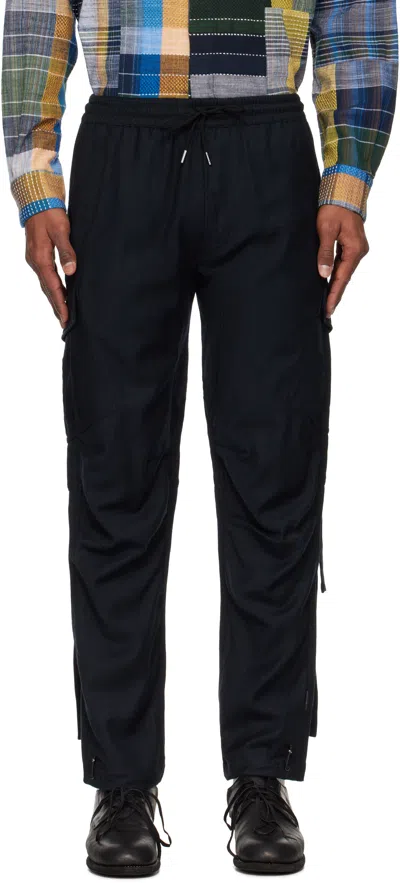 Maharishi Black 6068 Merino Wool Track Cargo Pants