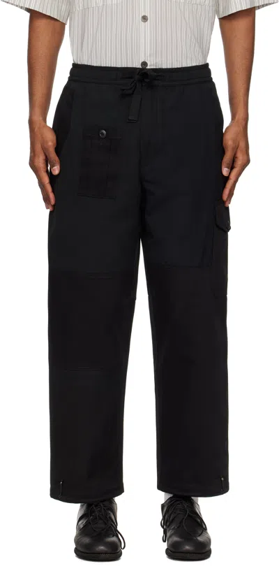 Maharishi Black 6087 Upcycled Loose Cargo Track Pants