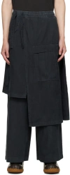 Maharishi Asym Cargo Hakama Pants In Black