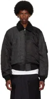 Maharishi Black B15 Wool Flight Jacket In Black